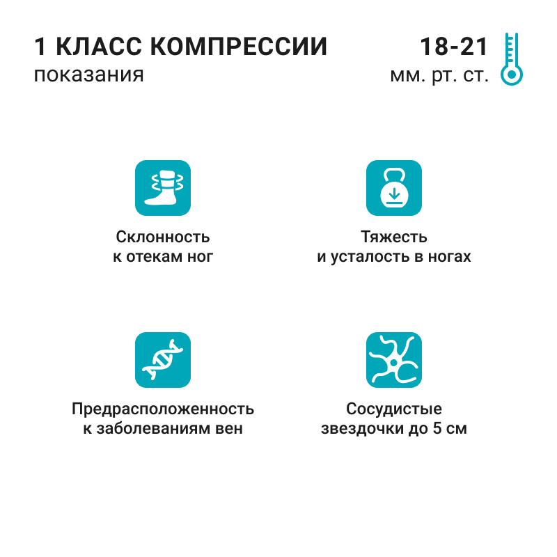 Компрессионные чулки 2P280 VENOTEKS, 2 класс купить в OrtoMir24