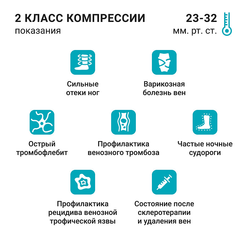 Противоэмболические чулки 2R237 VENOTEKS, 2 класс купить в OrtoMir24